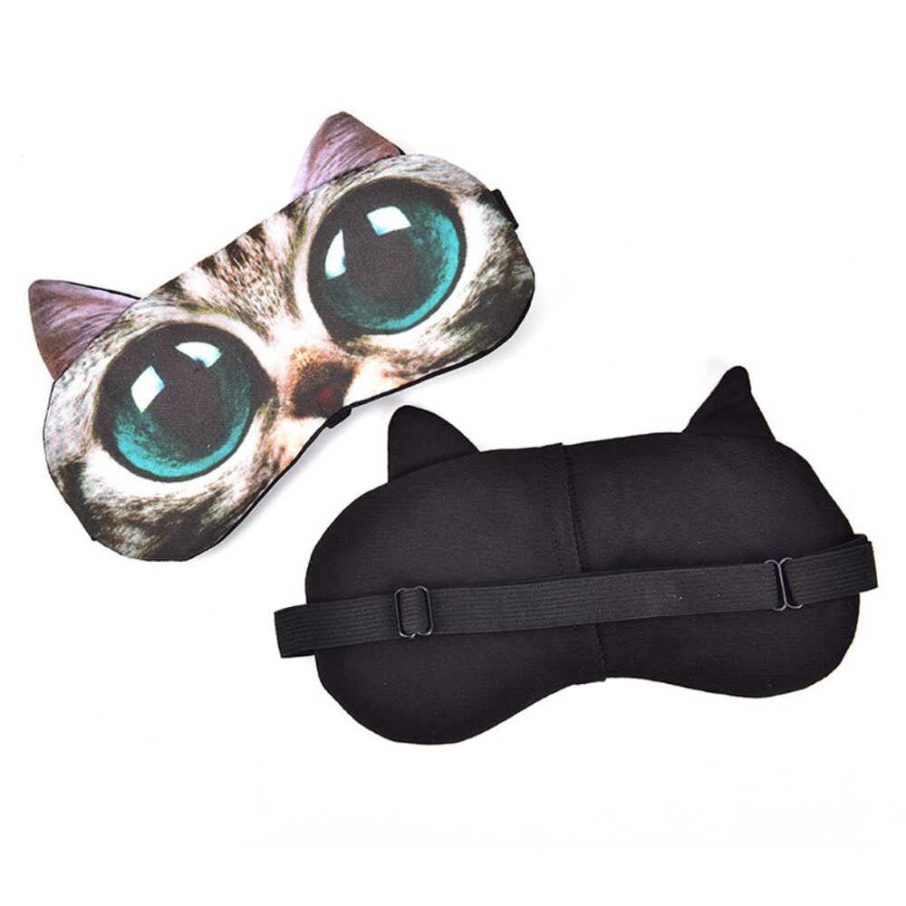 Set of 2 Sleep Masks Cat & Dog Design